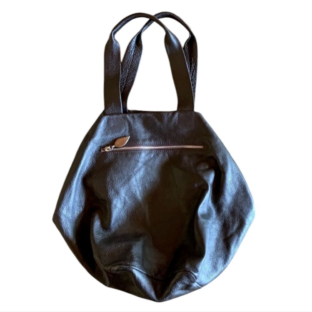 Neta Sade‎ black leather hobo purse.